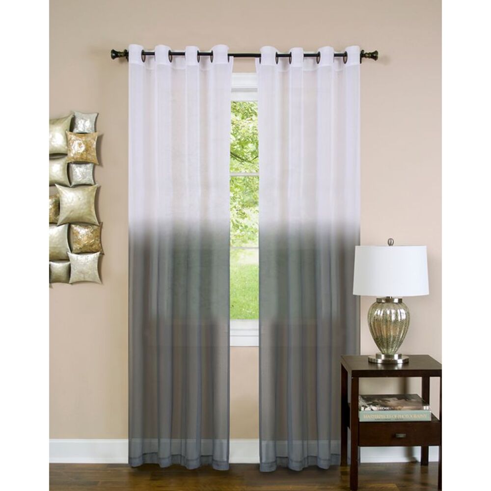 Ben&Jonah Collection Essence Window Curtain Panel - 52x84 - Charcoal